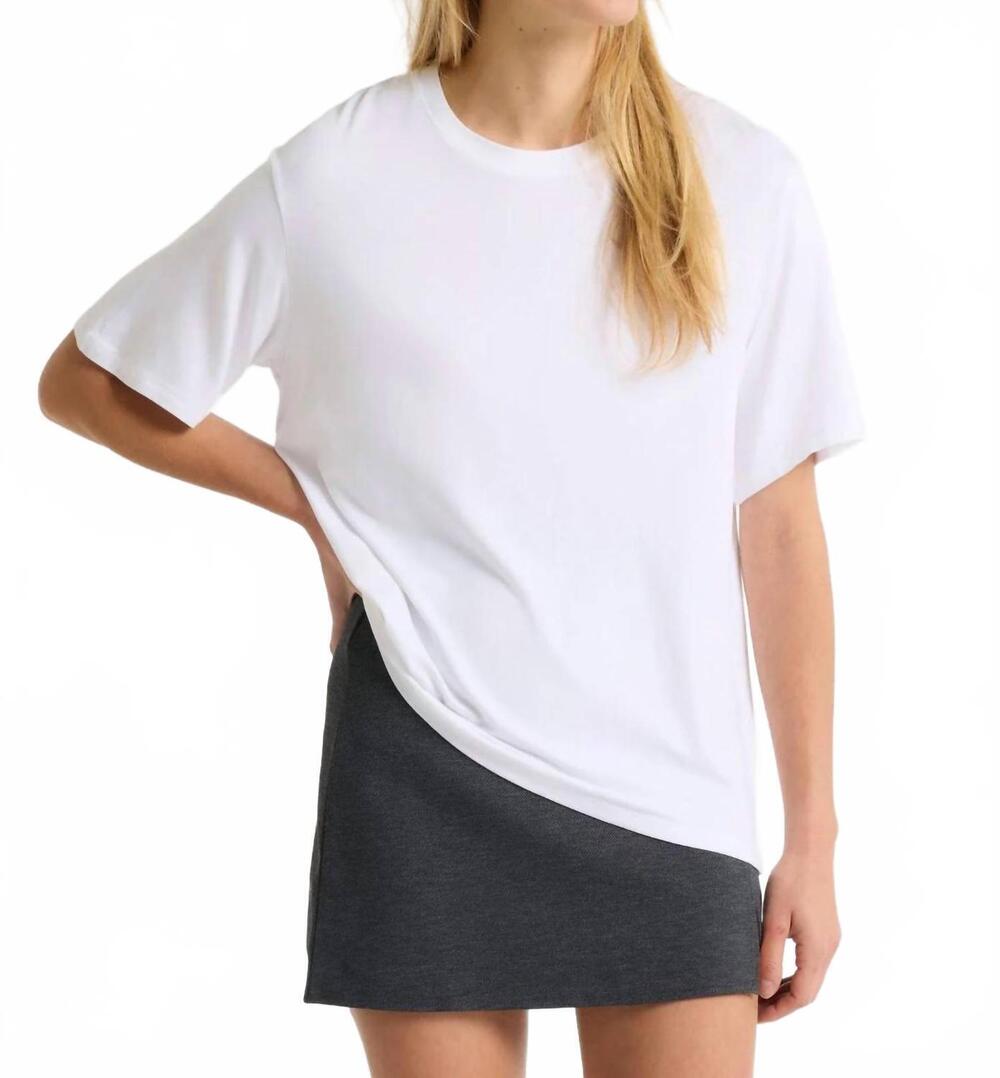 NEW MAJESTIC FILATURES soft touch relaxed top in blanc
